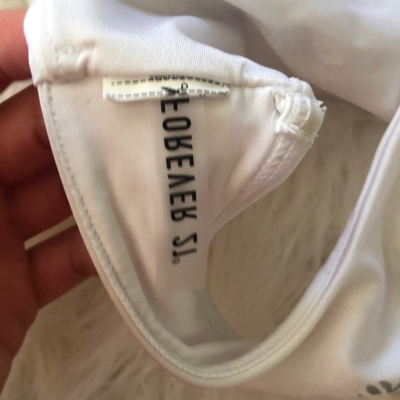 BOGO Forever 21 White racerback Swimsuit NWOT size XS - Picture 4 of 4